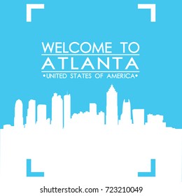 Welcome to Atlanta Skyline City Flyer Design Vector art.