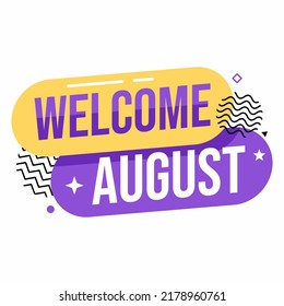 Welcome August banner design idea