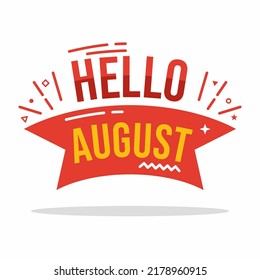 Welcome August Banner Design Idea