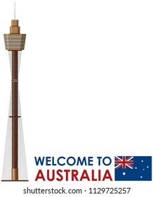 Welcome to australia template illustration