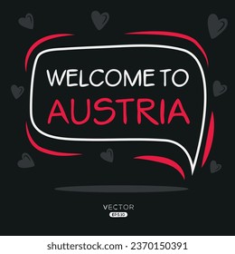 Welcome to Austria, Vector Illustration.