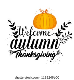 Welcome Autumn Seasonal Card Stock Vector (Royalty Free) 1183249600 ...