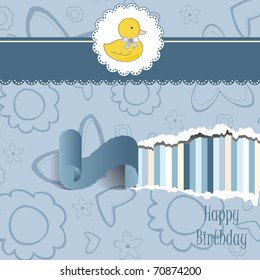 welcome baby announcement card