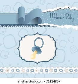 welcome baby announcement card