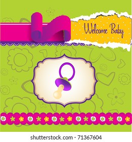 welcome baby announcement card