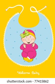 welcome, baby announcement card