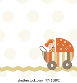 welcome, baby announcement card