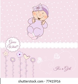 welcome, baby announcement card