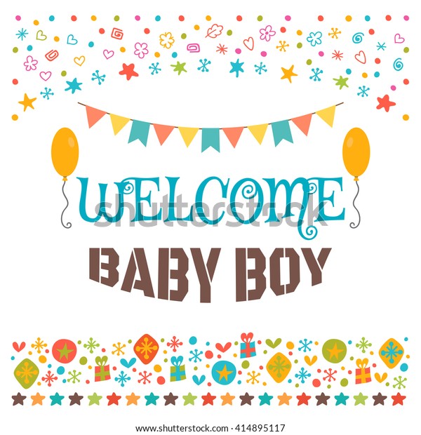 welcoming baby boy announcement