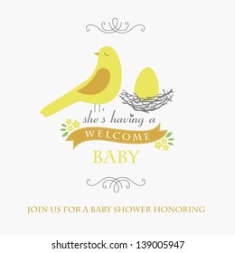 welcome baby card design. vector illustration