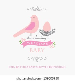 welcome baby card design. vector illustration