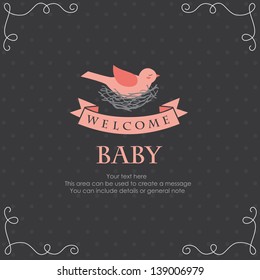 welcome baby card design. vector illustration