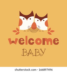 welcome baby card design. vector illustration