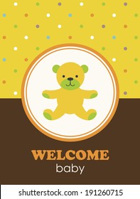 welcome baby card design. vector illustration