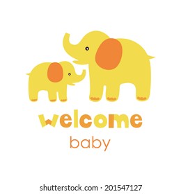 welcome baby card design. vector illustration