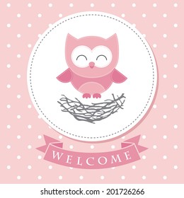 welcome baby card design. vector illustration