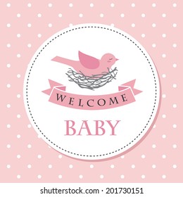 welcome baby card design. vector illustration