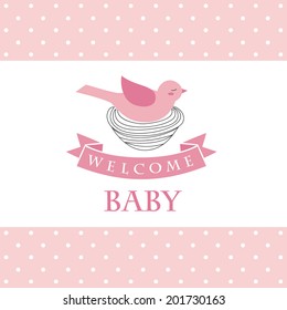 welcome baby card design. vector illustration