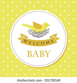 welcome baby card design. vector illustration