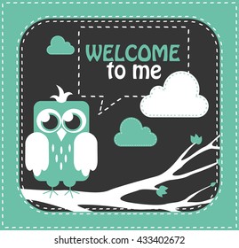 welcome baby card design. vector illustration
