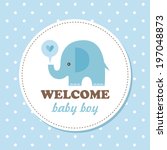 welcome baby card. vector illustration