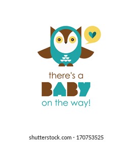 welcome baby card. vector illustration