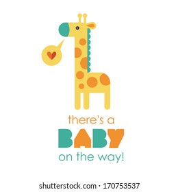 welcome baby card. vector illustration