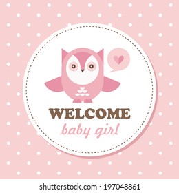 Welcome Baby Card. Vector Illustration