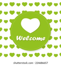 welcome baby card. vector illustration