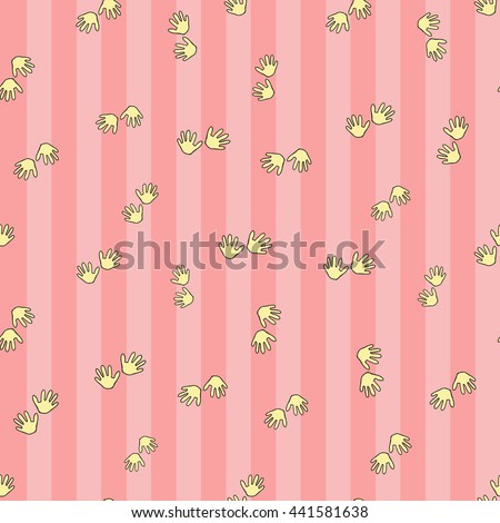 Welcome Baby Girl Decorative Seamless Background Stock Vector