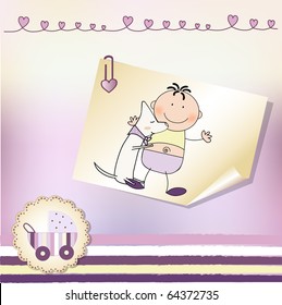 welcome baby greeting card