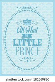 Welcome Baby/ Baby Prince Emblem Vector/illustration