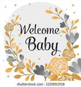Welcome Baby shower invitation card 