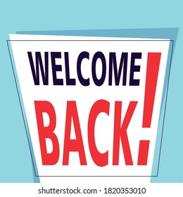 welcome back after pandemic, we are working again vector illustration design