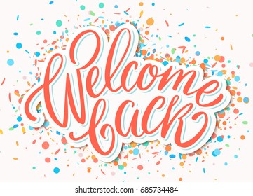 Welcome Back Greeting Card High Res Stock Images Shutterstock