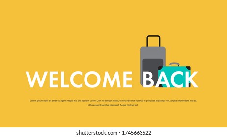 welcome back banner coronavirus pandemic quarantine over advertising campaign concept poster flyer horizontal copy space vector illustration