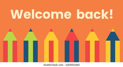 Banner de bienvenida de vuelta, bienvenido de vuelta a la escuela