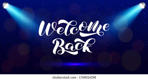 Begrüßen Sie die Schriftart mit der Rückbürste. Vektorgrafik für Karten