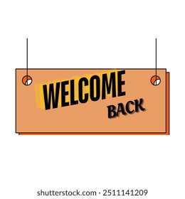 welcome back calligraphy design  illustration 