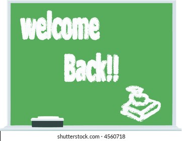 Welcome back chalk board