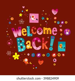 welcome back greeting card
