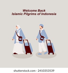 Welcome back Indonesia muslim pilgrims