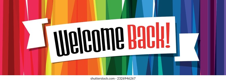 Bienvenido de vuelta al fondo de los colores del arcoiris
