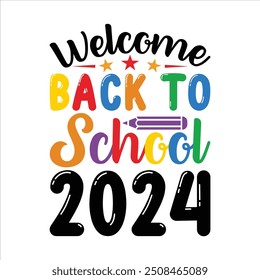  Bienvenido De Nuevo A La Escuela 2024 Diseño De Camisetas.