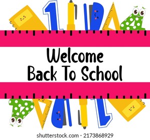 Welcome Back School Baby Funny T Stock Vector (Royalty Free) 2173868929 ...