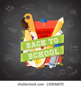 Welcome back to school background.