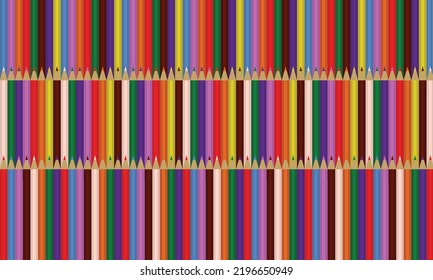 Bienvenidos de vuelta a la escuela con lápices de colores, pancarta de Concepto de Educación con el diseño de letras de regreso a la escuela