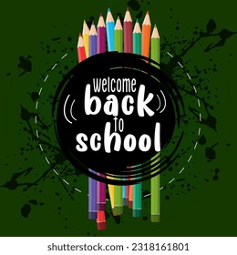 Welcome back to school. back to school background. kids back to school. school stationery.