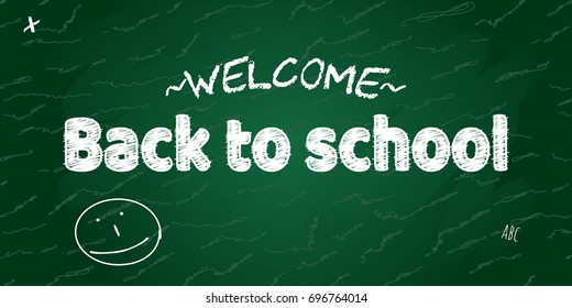 Welcome Back School Banner Stock Vector (Royalty Free) 696764014 ...