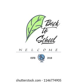 Welcome Back to school banner . Vector illustration.